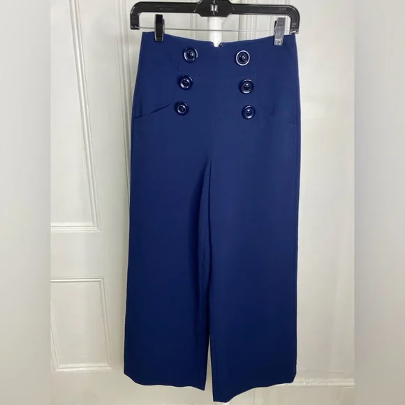 Alice and Olivia Ferris Cropped Sailor Pants - Picture 3 of 9